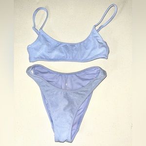 PACSUN purple velvet XXS bikini top/bottom